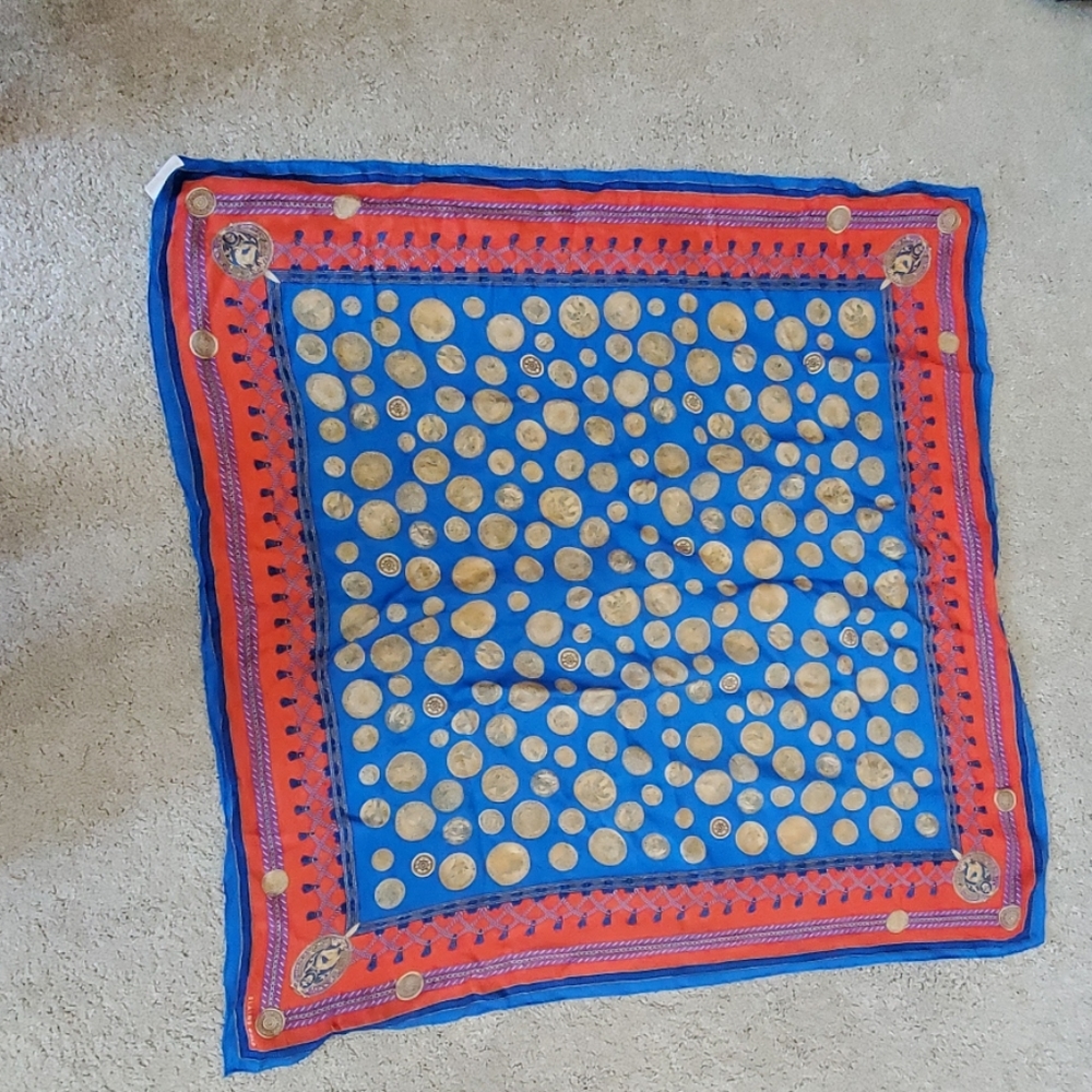 3 vintage designer scarfs elaine gold, mills. Ralp - Picture 8 of 8
